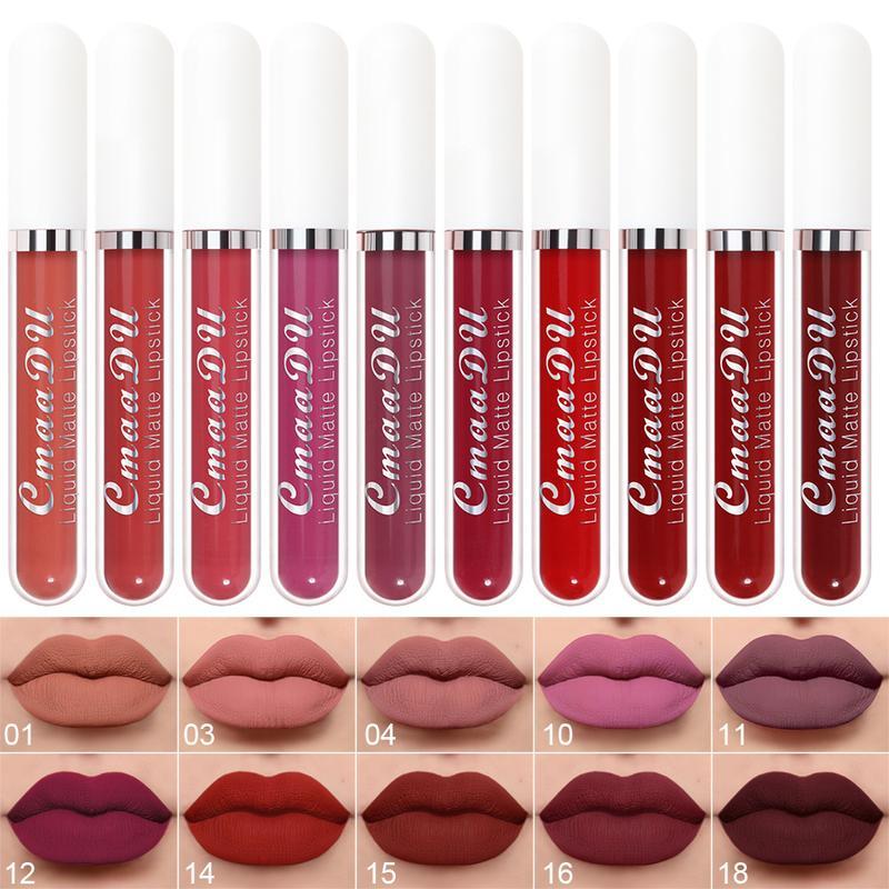 10 Pcs Matte Lipstick Cosmetic Long Lasting Waterproof Lip Glaze Nonstick Easy To Apply Long Lasting Lipgloss Suitable For Beginners Beauty Makeup