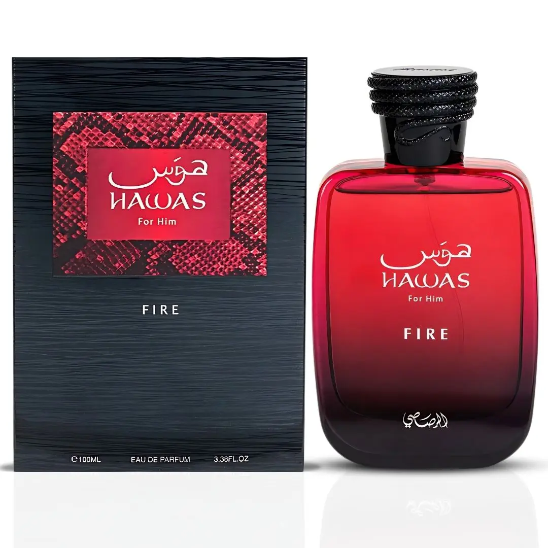 Hawas Fire for Him Eau de Parfum Spray 100ml (3.4 oz) by Rasasi – Aquatic Men’s Perfume, Long Lasting Cologne, Men Fragrance