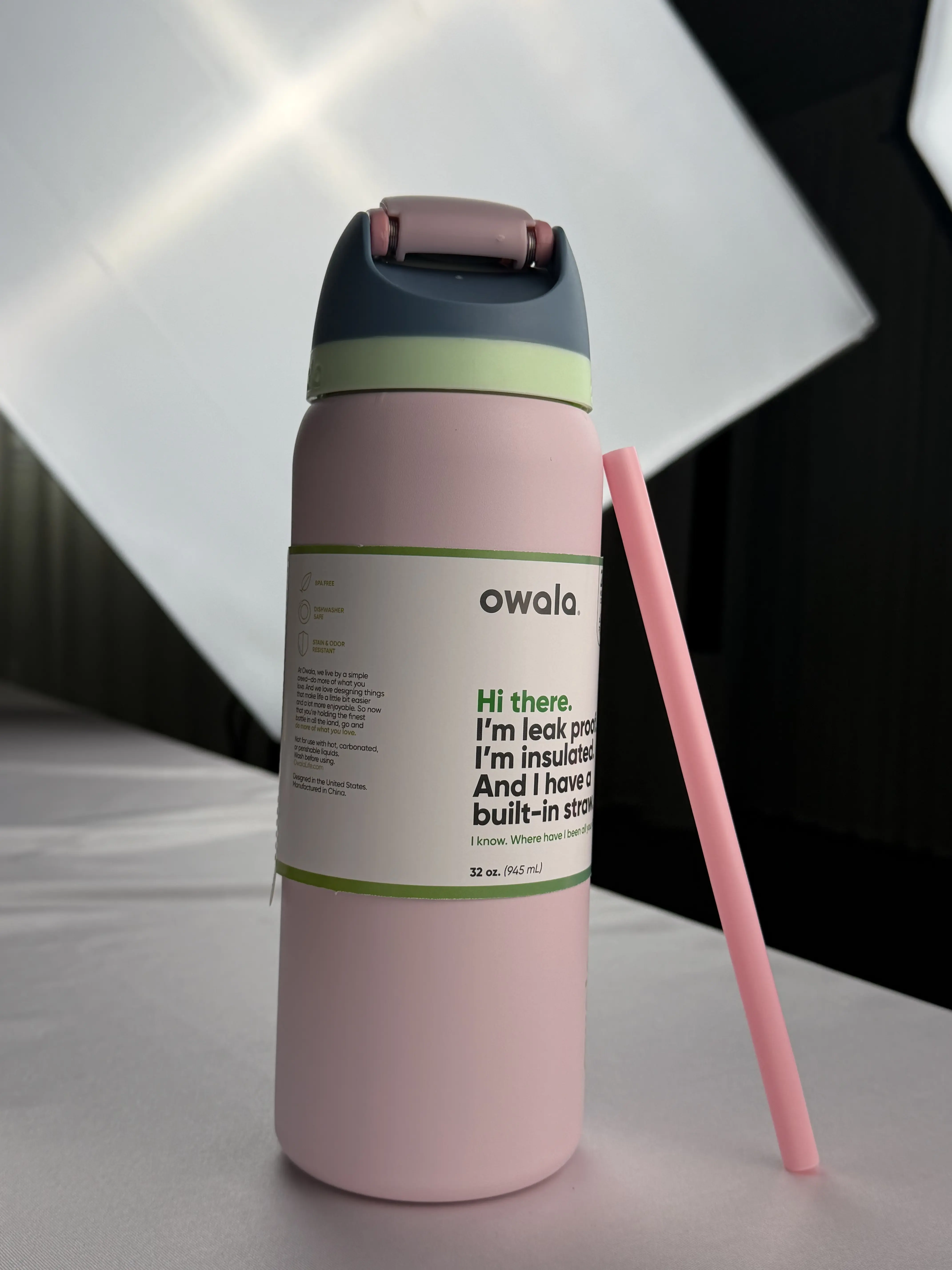 Insulated  Freesip   stainless steel band straw insulated  movable  spring cover  hand-held  shy marshmallow purple bottle target adventure weekend coffeecup owala baby