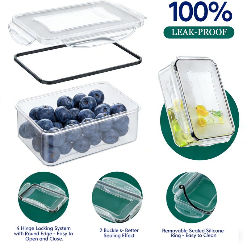40/42/50/52 pcs Large Airtight Food Storage Containers & lids Reusable Leak-Proof Stackable BPA-Free Snacbox Containers, Kitchen, Utensils