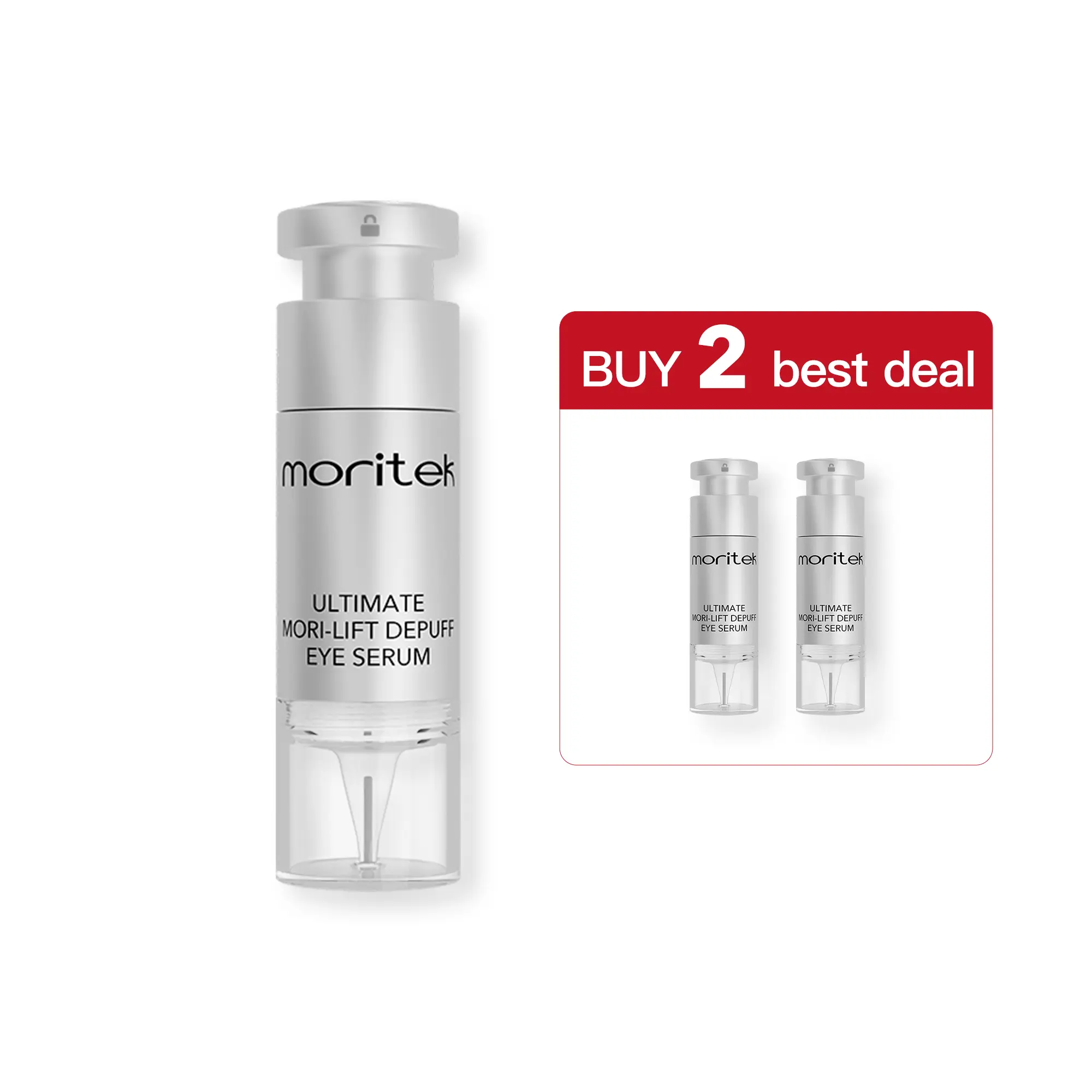 MORITEK MORI-LIFT Depuff Eye Serum with Caffeine - Hydrating Eye Treatment for Puffiness, Fine Lines & Tired-Looking Eyes, 15ml