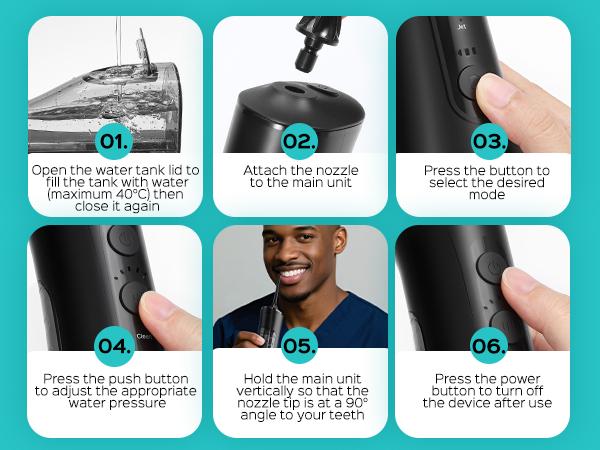 COSLUS CX50 New Upgraded Portable WaterFlosser for Teeth 4 Nozzles | 4 Modes & 5 Intensity Levels for Daily Cleansing Oral Irrigator,Professional Electric Dental Pick,clean Plaque, Tartar & Gum,Lightweight Handle,For Braces, Orthodontics & Sensitive Teeth COSLUS CX50 New Upgraded Portable WaterFlosser for Teeth 4 Nozzles | 4 Modes & 5 Intensity Levels for Daily Cleansing Oral Irrigator,Professional Electric Dental Pick,clean Plaque, Tartar & Gum,Lightweight Handle,For Braces, Orthodontics & Sensitive Teeth