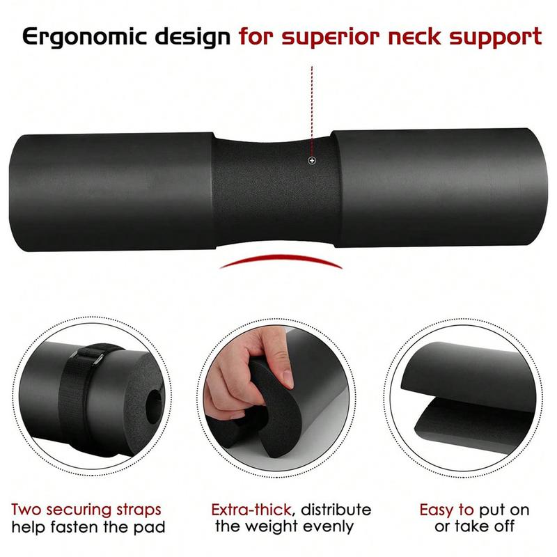 Unisex Barbell Sleeve with Sponge Padding, Thick Fitness Equipment Protector, Deep Squat Neck Support, Shoulder Protection Included, Muscle Training Equipment