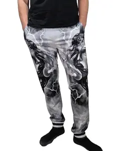 Entheos Medusa Joggers Psychedelic Artwear By Calypso Arts With Zippered Front Pockets Secret Waistband Pocket Vibrations Design For Festivals