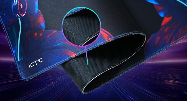 KTC Mouse Pad Design For Gamers, 27.5 x 11.8 in Natural Rubber, Oversized Cloth Surface, Color Box, Neatly Stitched Edges