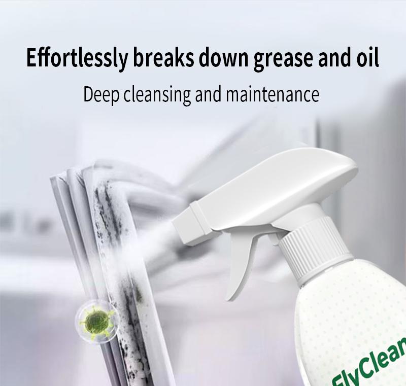 FlyCleanse Natural Enzyme Formula - Kitchen Grease Cleaner - Fast-Acting Grease-Removing Spray for Kitchen Stoves and Range Hoods - 318 ml per bottle