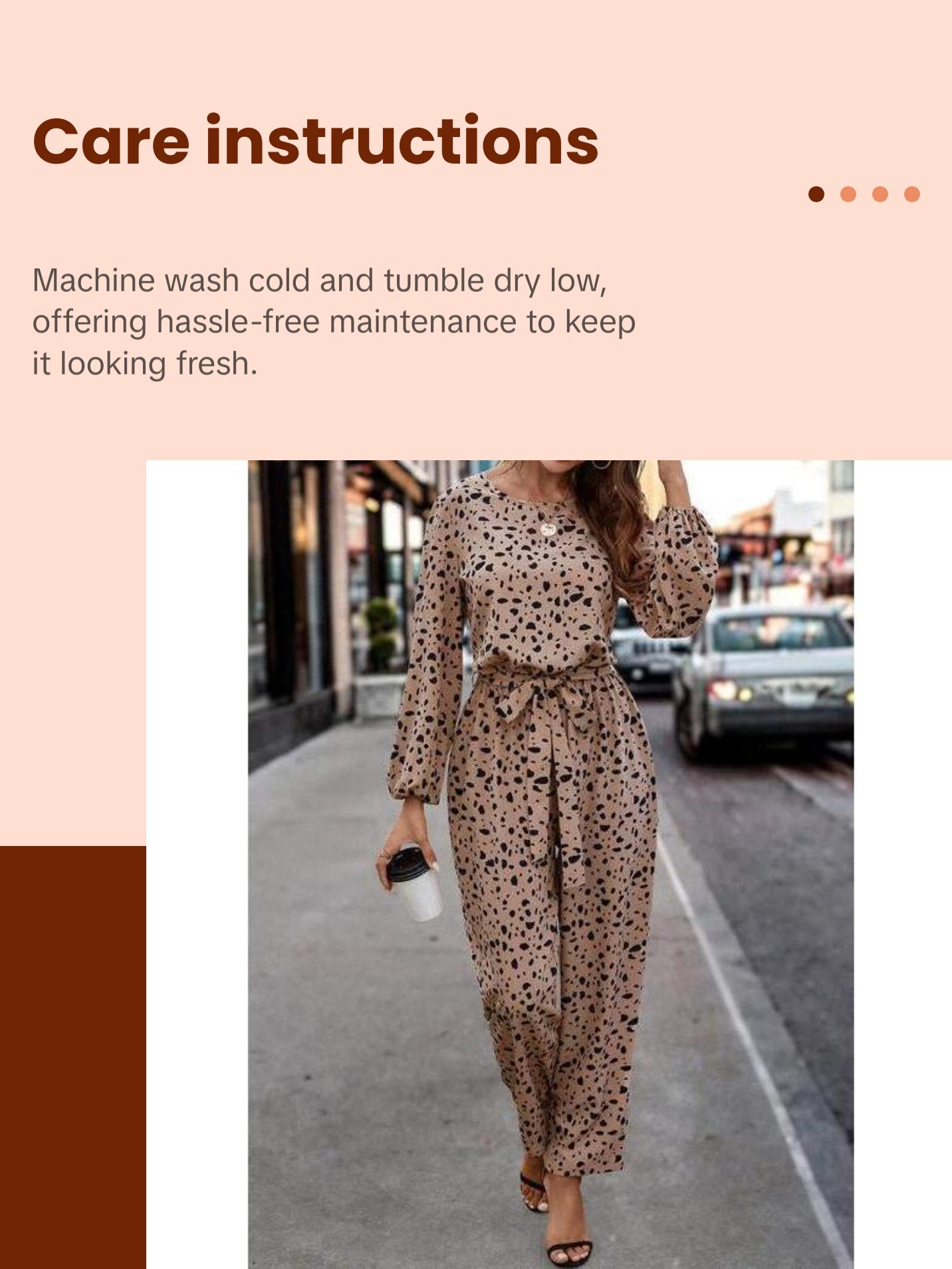Leopard Tie Front Balloon Sleeve Jumpsuit