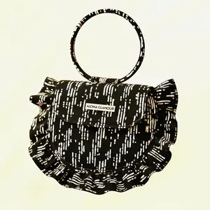 The Tabby Mini Ruffle Bag- Obsidian- Carry Her Story Collection