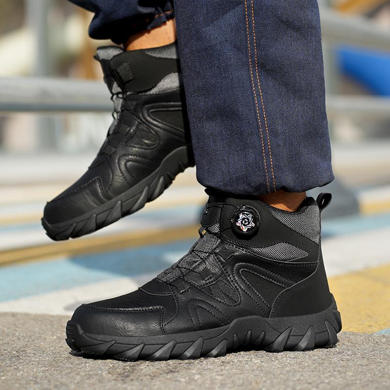 Safety Shoes for Men Steel Toe Shoes Outdoor Waterproof Non-slip Sneakers Durable and Comfortable Men's Climbing Boots for Rugged Outdoor Adventures