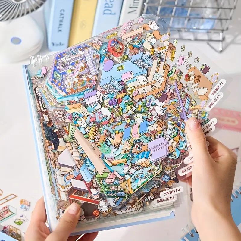 3D Scene Sticker Book 49pcs Set Cute Cartoon Creative Stickers for Scrapbooking & Journal Making DIY Decorative Stickers for Crafting 3D Scene Sticker Book 49pcs Set Cute Cartoon Creative Stickers for Scrapbooking & Journal Making DIY Decorative Stickers for Crafting