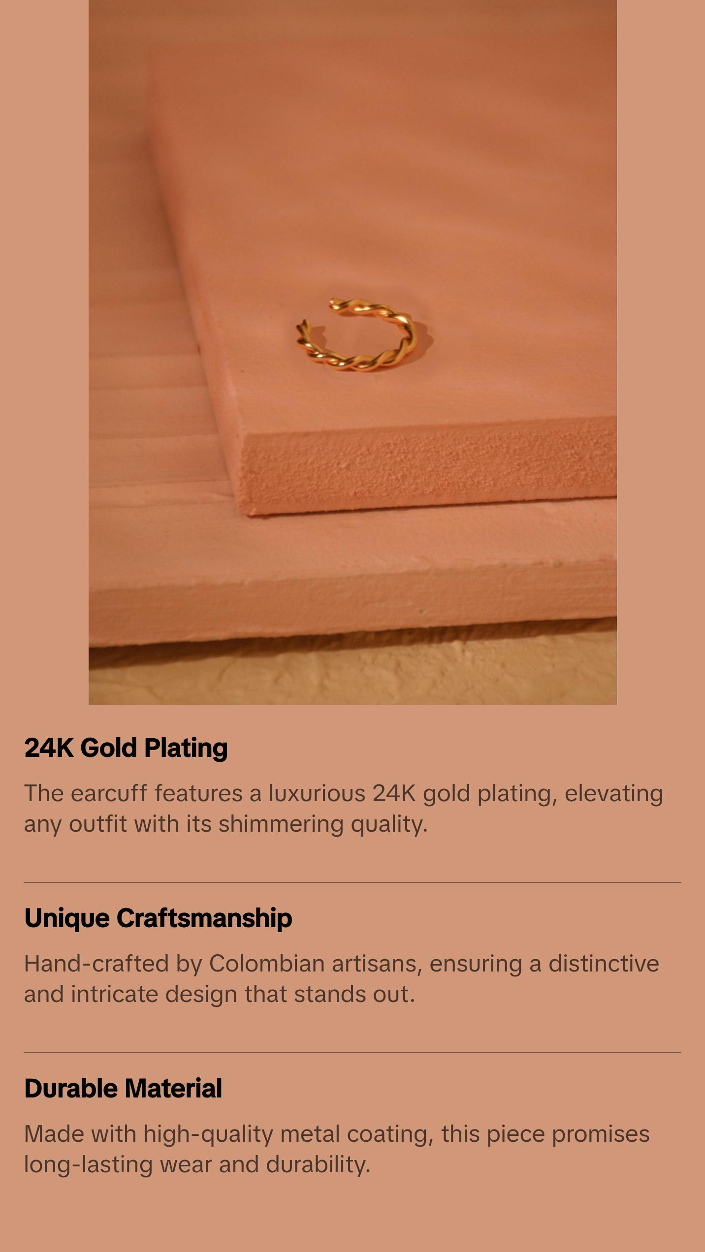 Florabel Earcuff Eloise 24K Gold Plated Florabel Earcuff Eloise 24K Gold Plated