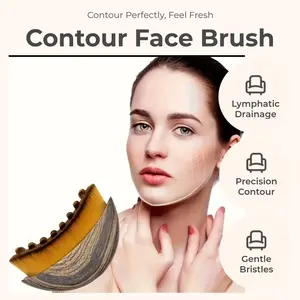 Face Contour Brush for Jawline &Chin Sculpting Dry Brushing Massager forLymphatic Drainage & Facial Fatigue ReliefErgonomically Designed to Fit The SkinPrecisely 1PCS Beauty Roller Daily