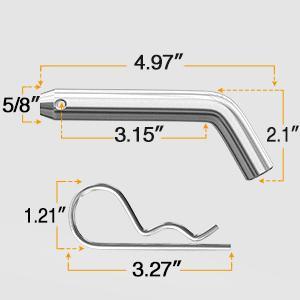 Nilight Shackle Hitch Receiver 2Inch 45000 LBs Breaking Strength 3/4" D Ring Shackle w/Trailer Hitch Pin Heavy Duty Solid Recovery Towing Kit for Trucks Jeeps Off Road