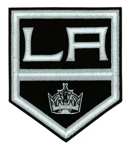 LA Kings Primary Logo Iron On 3.5" x 4" Patch (Iron-On Patch)