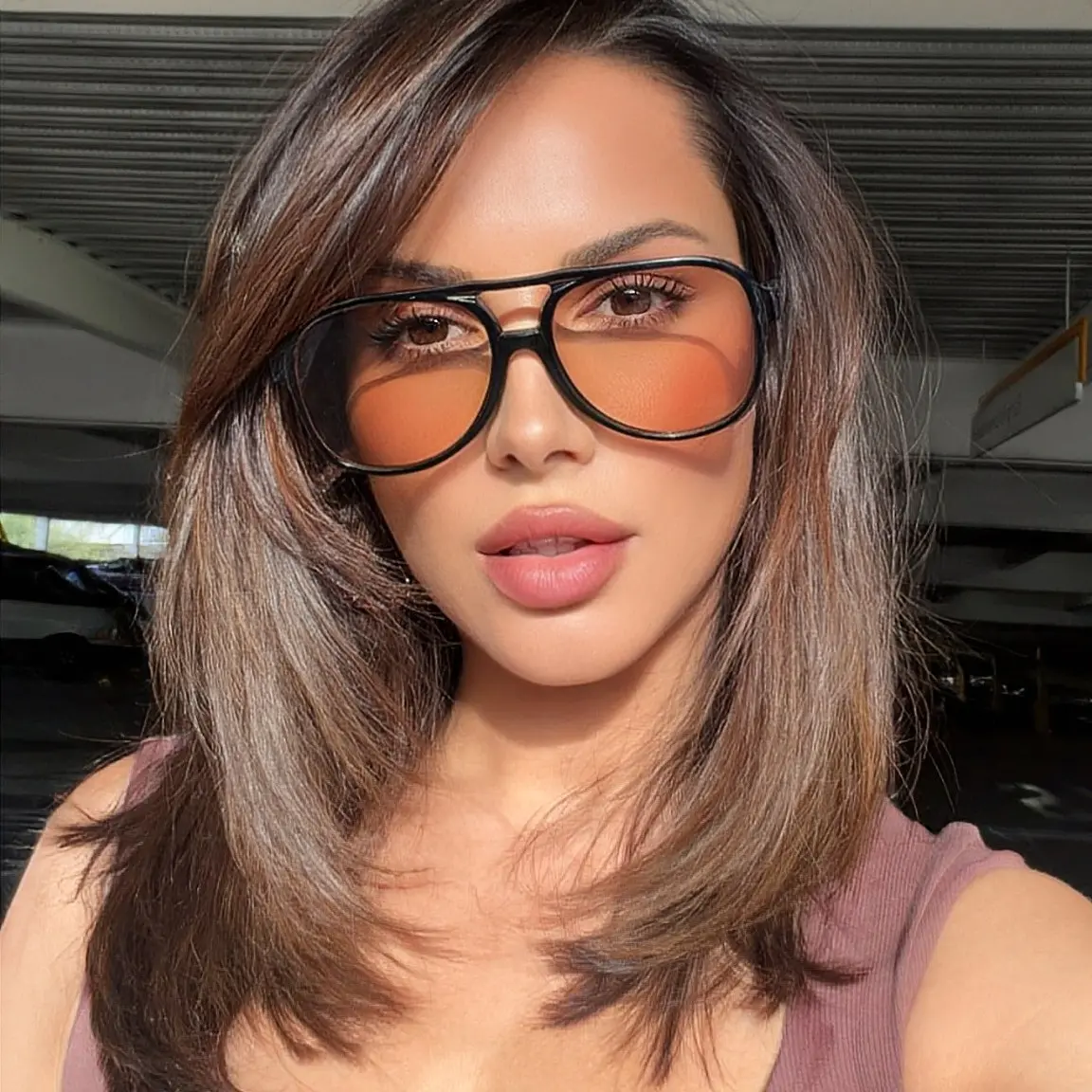 LAST CHERRY Women's Oversized Plastic Aviator Anti-UV Sunglasses - Tinted Lenses, Modern Design, Fashion Eyewear, Stylish Accessories for Casual & Formal Events, Anti-Uv Women's Sunglasses