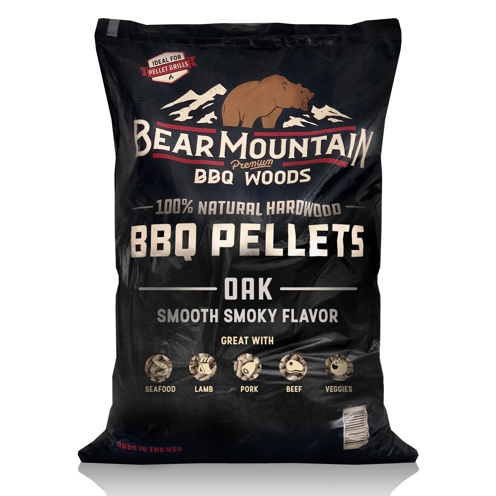 Bear Mountain BBQ Premium All Natural Oak Hardwood Smoker Pellets, 40 Pounds Bear Mountain BBQ Premium All Natural Oak Hardwood Smoker Pellets, 40 Pounds