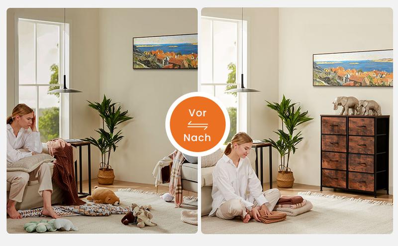 【New Year Gifts】Chest of Drawers with Fabric Drawers, Sideboard with 8 Drawers, Drawer Cabinet for Kitchen, Office, Hallway, and TV Cabinet drawer dresser 【New Year Gifts】Chest of Drawers with Fabric Drawers, Sideboard with 8 Drawers, Drawer Cabinet for Kitchen, Office, Hallway, and TV Cabinet drawer dresser