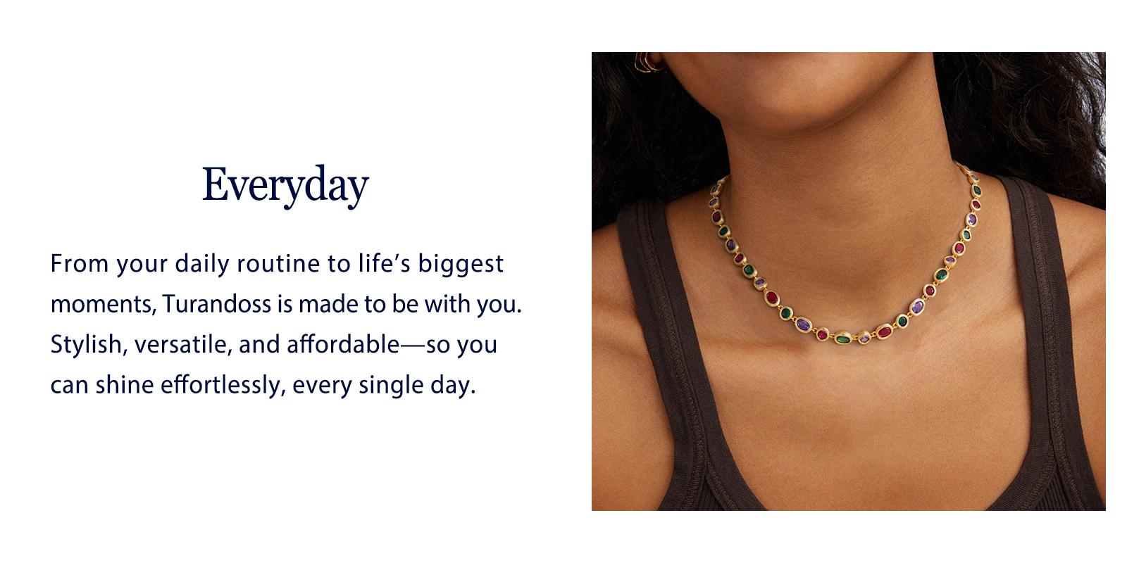Turandoss 14K Gold Plated Rainbow Tennis Necklace - Unisex Colorful CZ & Emerald Gemstone Chain - 15+3.5” Adjustable Choker - Perfect Birthday Gift for Him & Her Turandoss 14K Gold Plated Rainbow Tennis Necklace - Unisex Colorful CZ & Emerald Gemstone Chain - 15+3.5” Adjustable Choker - Perfect Birthday Gift for Him & Her