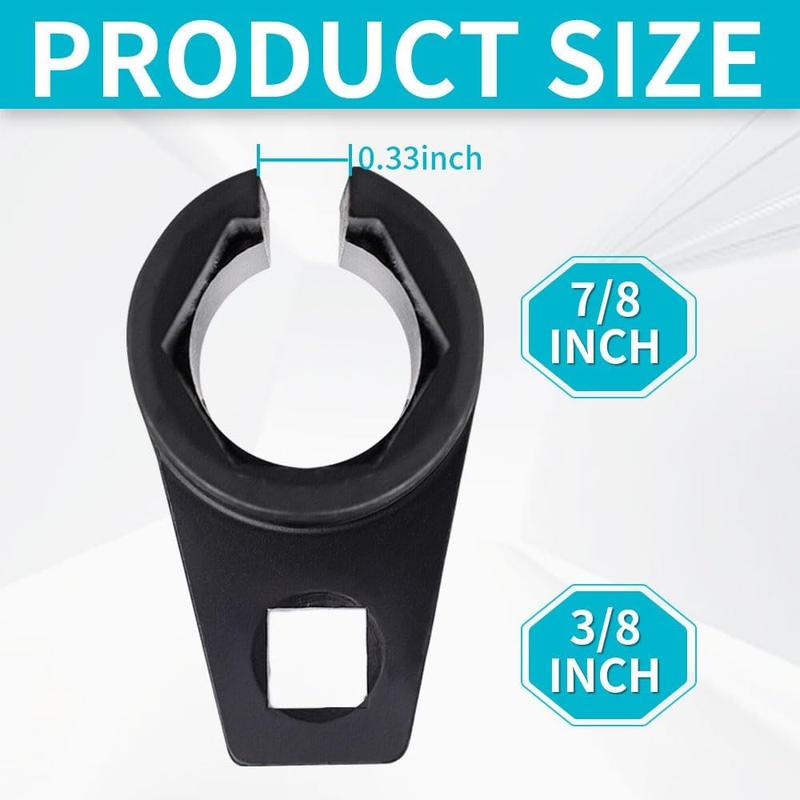 Offset O2 Sensor Socket, 7/8-Inch (22mm) with 3/8-Inch Drive, Universal Fit for Sensor Removal