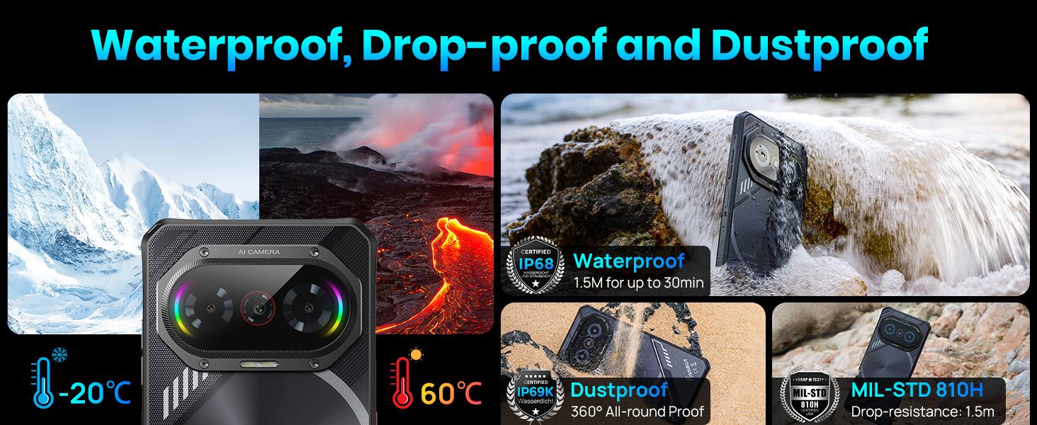 FOSSIBOT F114 Rugged Smartphone Unlocked, 16GB+128GB/2TB Android 15 Rugged Phone, 5000mAh Battery Cellphone,50MP+2MP+8MP Camera,Dual SIM 4G Phone,IP68 / IP69K, NFC FOSSIBOT F114 Rugged Smartphone Unlocked, 16GB+128GB/2TB Android 15 Rugged Phone, 5000mAh Battery Cellphone,50MP+2MP+8MP Camera,Dual SIM 4G Phone,IP68 / IP69K, NFC