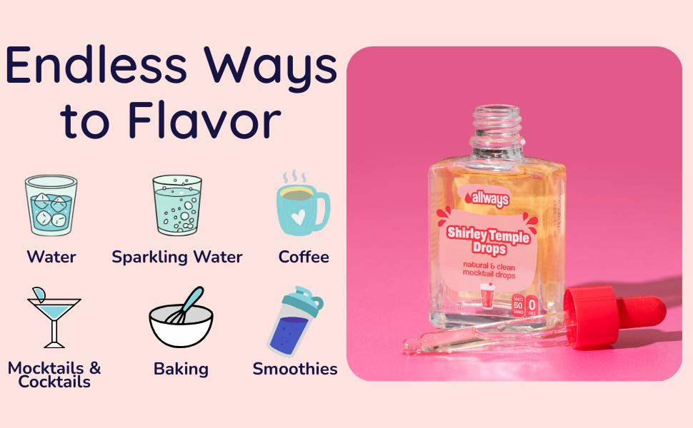 Allways Drops Cream Soda Water Flavor Enhancer | Zero Sugar Vanilla Cream Soda Drops | Naturally Sweetened Drink Flavoring for Water Milk and Sparkling Water