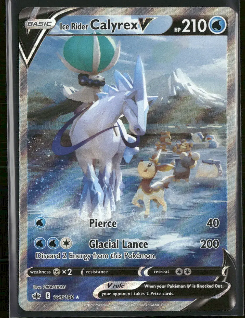 SWSH06: Chilling Reign Ice Rider Calyrex V (Alternate Full Art) #164/198