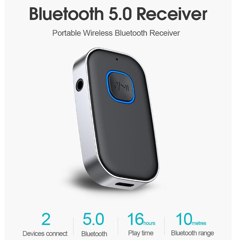 【SpringGlowUp】Car Bluetooth Receiver, Noise Cancelling 3.5mm AUX Bluetooth Car Adapter, Wireless Audio Receiver for Home Stereo/Wired Headsets, Hands-Free Calling