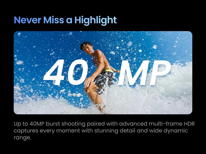 Xtra Edge Pro Action Camera, 4K Vlogging Camera with 1/1.3'' Sensor, 65ft Waterproof, Night View & Stabilization for Cycling, Diving, Sports Shooting