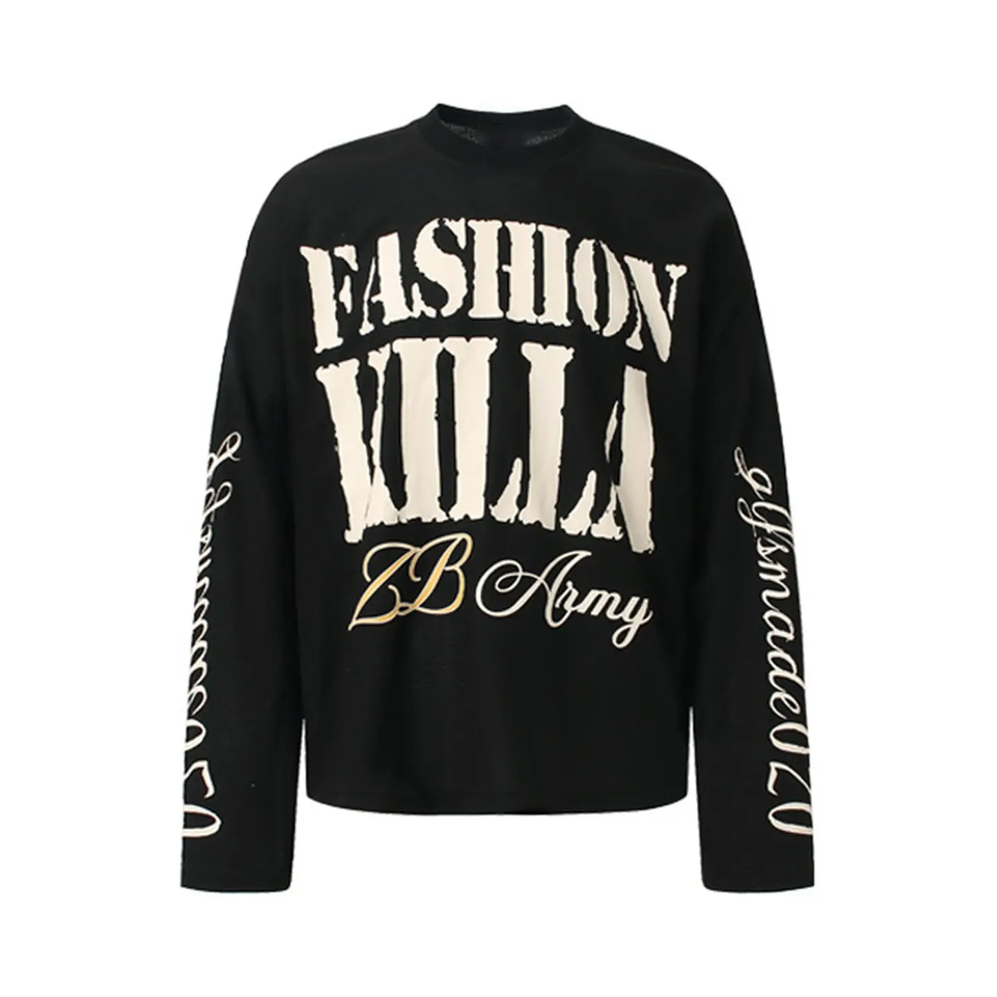 Inflation Croped Waffle Knit Oversized Long Sleeve Slogan Graphic Print Vintage Distressed Statement Thermal Top Streetwear 2026 Fall