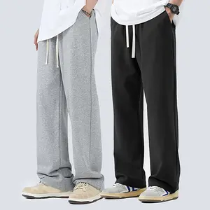 2 Pack Men's knitting Solid Color Drawstring Waist loose fitting Trousers,unisex Wide Leg Sports Pants,Versatile Casual Joggers,Plain Sweatpants,Trackpants,Suitable For Daily Wear,Going Out,Leisure Travel,Commute,For Spring/summer/Autumn/Winter Menswear