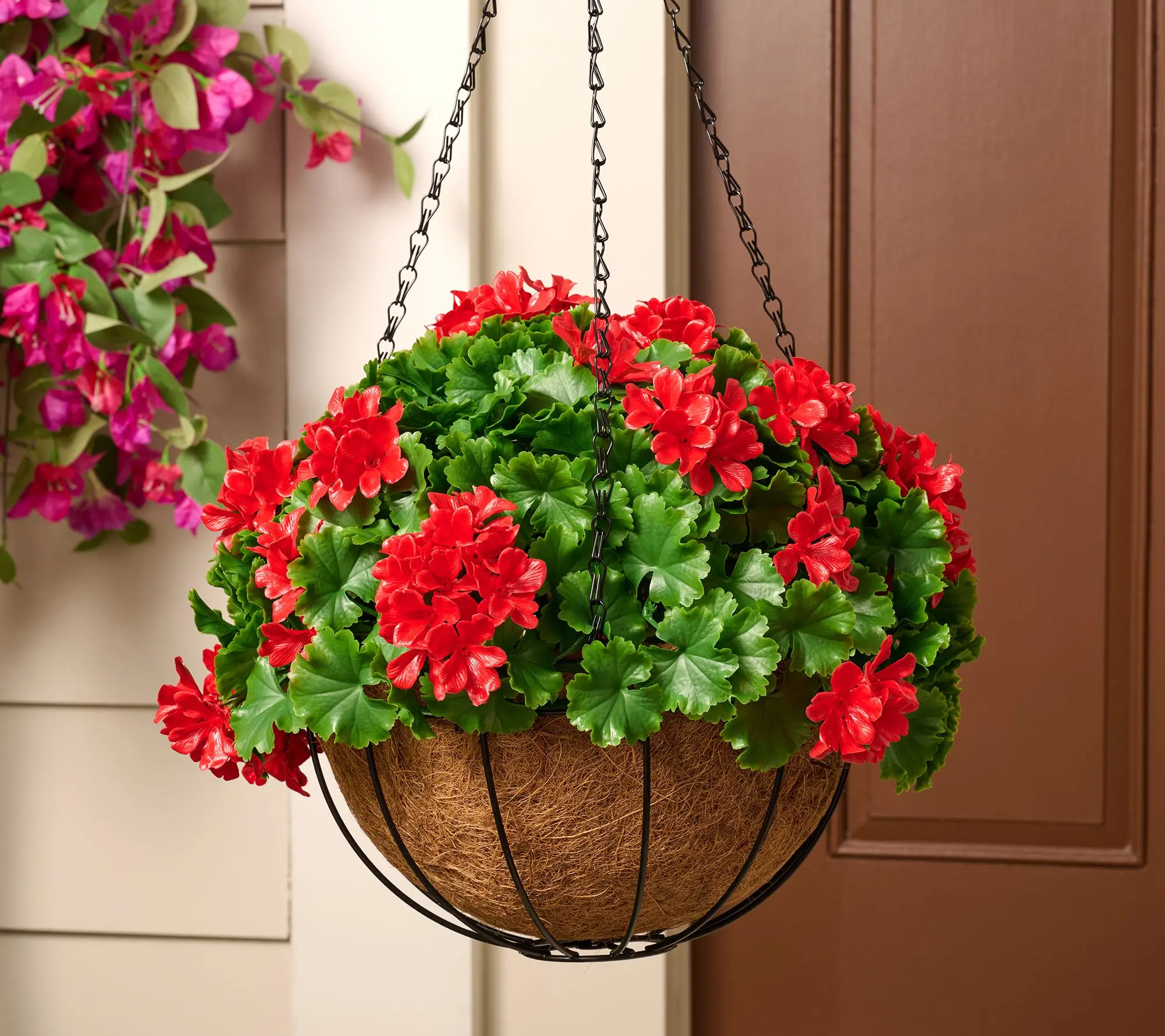 Wicker Park 17" Faux Floral Indoor/Outdoor Spring Hanging Basket Wicker Park 17" Faux Floral Indoor/Outdoor Spring Hanging Basket