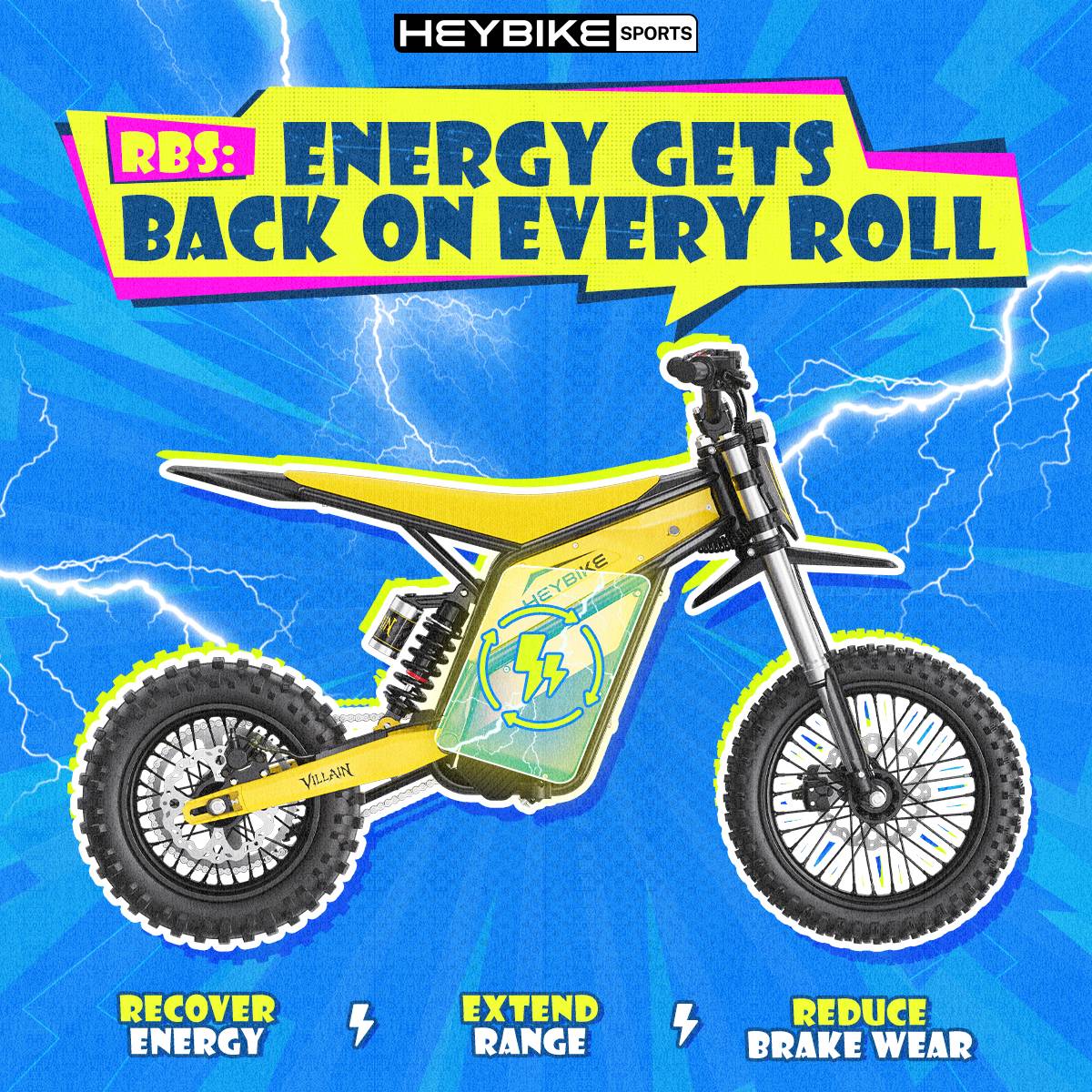 HEYBIKE-VILLAIN Electric Bike | Peak Power 4160W | 190N·m Torque | Top Speed 45 MPH | Range Up to 50 Miles | 52V 26Ah Removable Battery | All-Terrain Fat Tires | Hydraulic Suspension | IPX6 Waterproof | Magnetic Safety Cut-Off HEYBIKE-VILLAIN Electric Bike | Peak Power 4160W | 190N·m Torque | Top Speed 45 MPH | Range Up to 50 Miles | 52V 26Ah Removable Battery | All-Terrain Fat Tires | Hydraulic Suspension | IPX6 Waterproof | Magnetic Safety Cut-Off