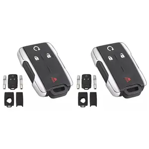 Set of Two 4 Button Remote Keyless Entry Fob Shell Replacement for Chevrolet Colorado 2015-2021 PN: 13577770, 84540865 (No Electronics or Circuit Board are Included.)
