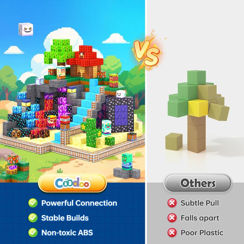 200PCS Magnetic Blocks with Drawstring Bag STEM Educational Sensory Toys Mine Magnet World Birthday Couple Christmas Gifts200PCS Magnetic Blocks with Drawstring Bag STEM Educational Sensory Toys Mine Magnet World Birthday Couple Gifts