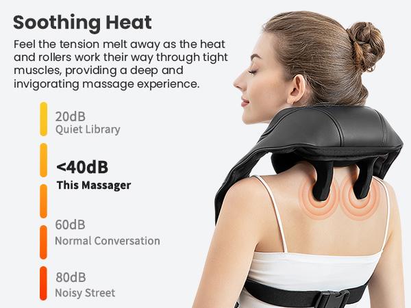 Wireless Neck Massager with Heat, Nekteck 6D Cordless Shiatsu Neck and Back Massager, for Pain Relief Deep Tissue, Ideal Gift for Men and Women