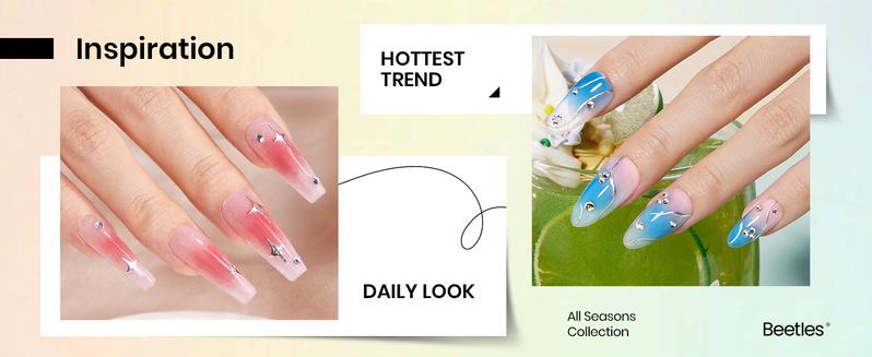 beetles Jelly Gel Polish Set, 36Colors Jelly Pink Milky with Base Coat Glitter Top Matte & Stars Top Coat Red Crystal Ice Collection DIY at Home Nails Salon Gifts for Her Manicure Cosmetic Easter'sGift Cutics