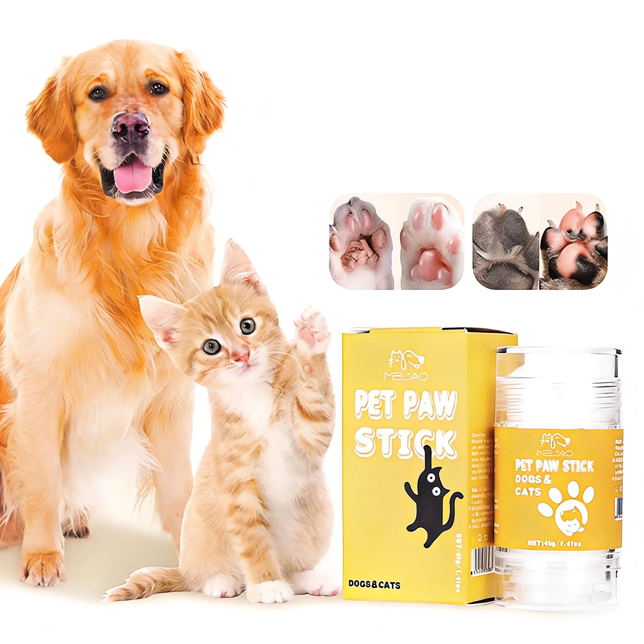 Pet Paw Balm for Dogs Cats, Natural Ingredients Paw Pad Repair Butter, Non-Sticky Moisturizing, Gentle & Safe Paw Care