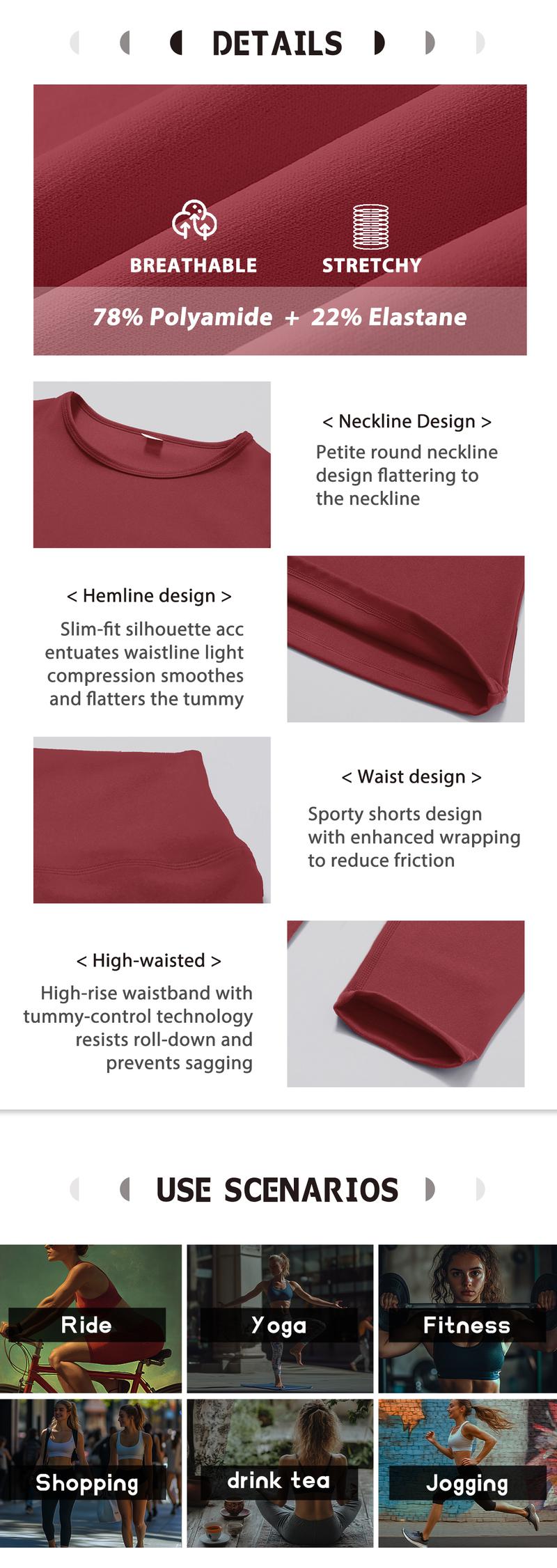 NcmRyu High Elasticity Abdominal Control Yoga Set, Slimming Fitness Running Pants for Women, Comfortable Sportswear for All Seasons, Yoga Tracksuit Set Stretchy Womenswear