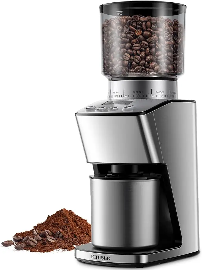 SHARDOR Conical Burr Coffee Grinder Electric, Espresso Coffee Bean Grinder with Precision Electronic Timer, Adjustable Burr Mill with 51 Precise Settings for Home Use, Stainless Steel Container,home essentials tiktokshopbacktoschool