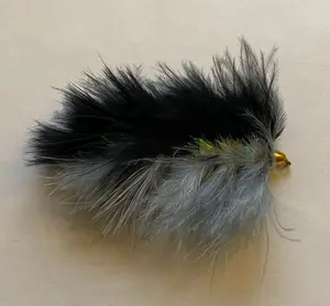 Barely Legal Grey/Black Articulated Streamer- Strike Fly Company