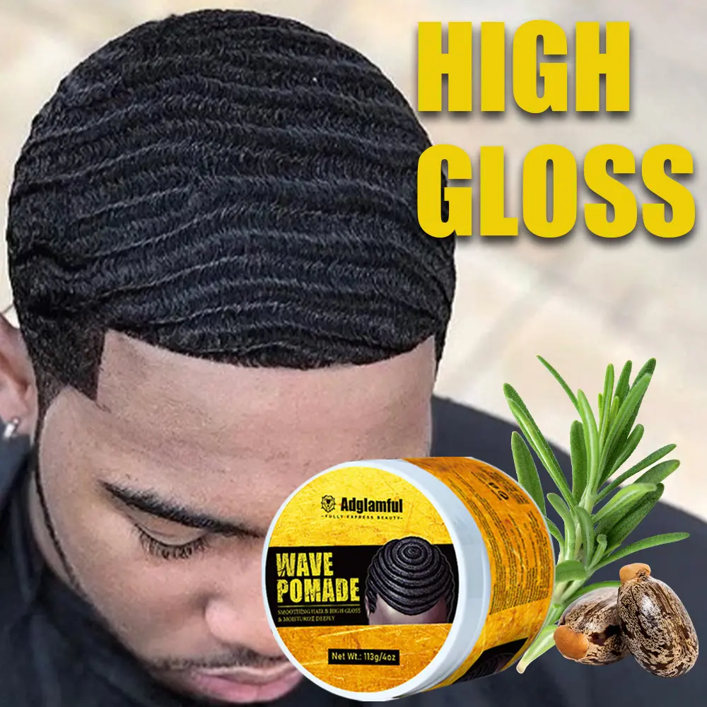 Adglamful Rosemary Hair Oil – Strong Hold Styling Pomade, Smooths Frizz, Long-Lasting Shine & Luster, Deep Hydration Hair Care, Strengthens Hair, Perfect for Halloween & Christmas Styling Haircare