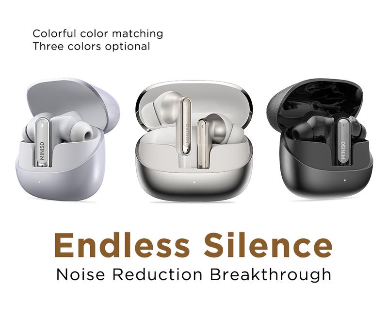 MINISO MS106 Wireless Earbuds Bluetooth 6.0 Earphones, In Ear Earbuds,Waterproof Wireless Earphones, Suitable for Office, Sports, Study and Audio Calls, Built in Microphone, Gaming Bluetooth Headphones