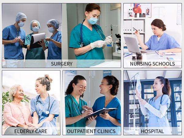 Scrub Tops for Women - V-Neck with 2 Pockets, Soft 4-Way Stretch, Anti-Wrinkle & Easy Care for Medical Uniforms