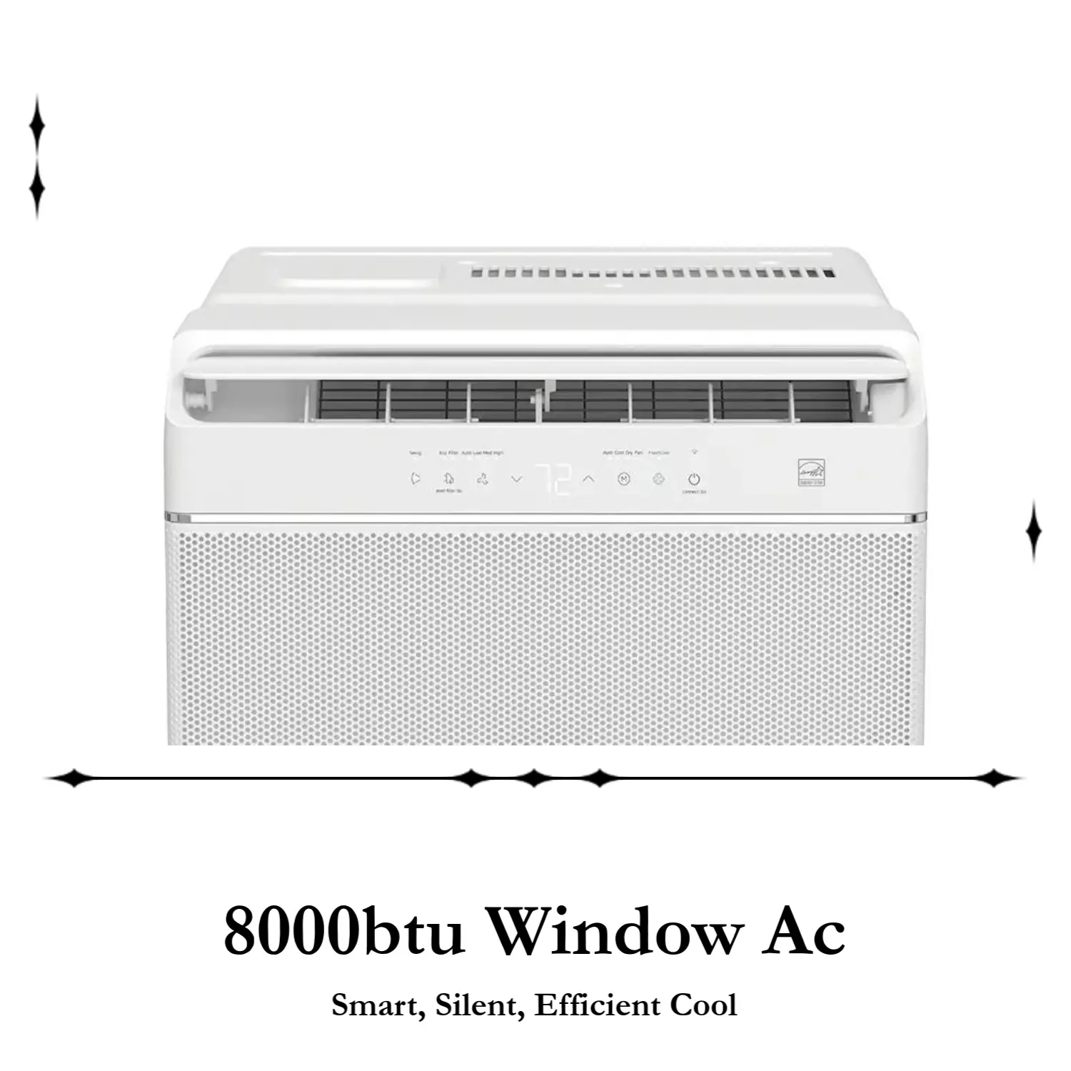 Midea 8,000 BTU U-Shaped Smart Window Air Conditioner - Quiet Energy-Saving Inverter Cooling System, WiFi App Control, Easy Install, Cool Dehumidify for Bedroom Users Up to 350 Sq Ft, Gently Used Tested Working Clean FastShipUSA
