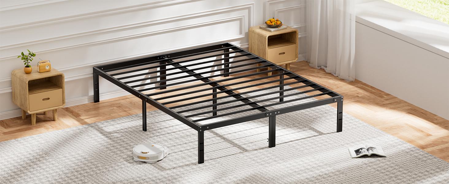 Sweetcrispy Plus Bed Frame,Heavy Duty Metal Platform Bed Frames with Storage Space Under Frame, 14 Inches, Sturdy Steel Slat Support, Sweetcrispy Plus Bed Frame,Heavy Duty Metal Platform Bed Frames with Storage Space Under Frame, 14 Inches, Sturdy Steel Slat Support,