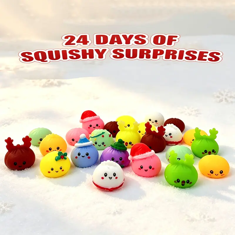 Home Supplies: Christmas Mini Squishies Advent Calendar 2026 - TikTok Shop
