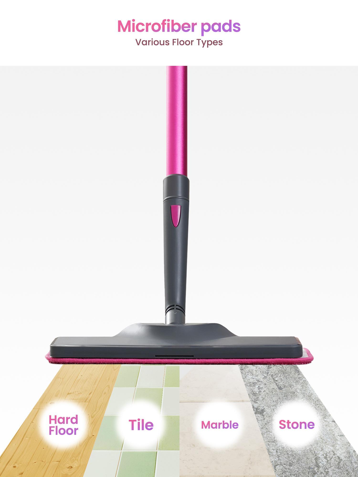 Schenley 19-in-1 Steam Mop Dual-Rod Design with Detachable Handheld Steamer for Walls, Grouts, Hard Floors, Tiles, includes Multi-purpose Accessories, Washable Microfiber Pads and Disposable Pads