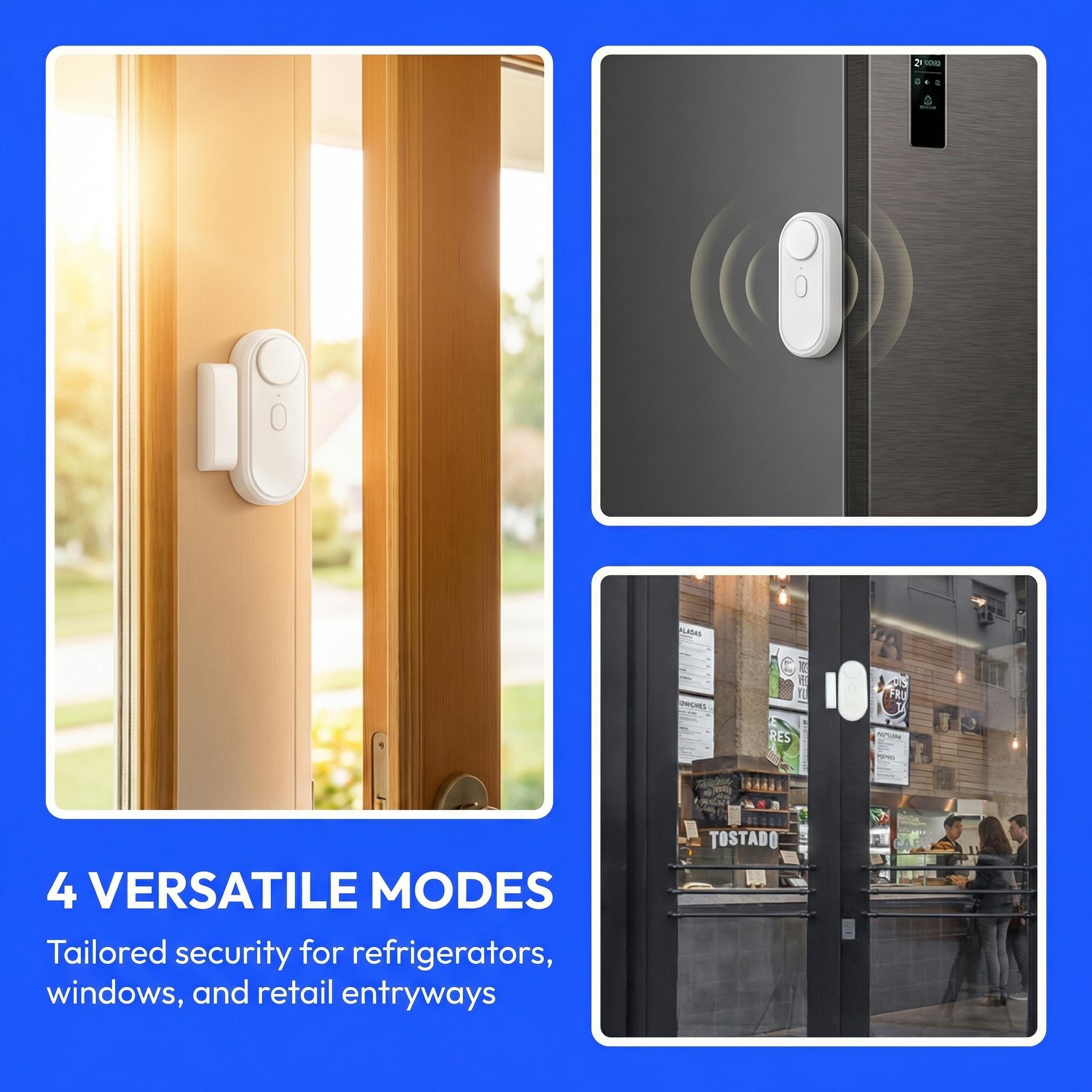 New Home Security Door Stopper Alarm - Easy to Install No Tools Needed ...