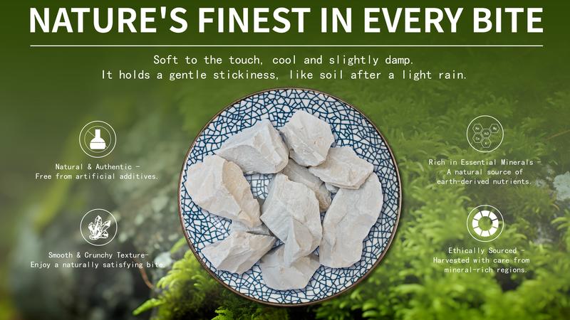 clay Edible Gray Clay Chunks 100% Natural Zero Additives Food Grade & Cosmetic Grade Slightly Adhesive 4oz 113g for Versatile Uses Craft