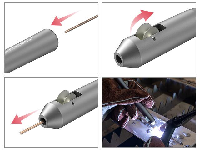 YESWELDER TP-02 TIG Welding Finger Feeder Pen | Rod Holder Fits 1/32"-1/8" TIG Wire | Precision TIG Filler Metal Tool